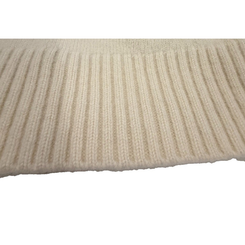 Alps & Meters Men's High West Guide Sweater Ivory Merino Wool Corduroy 1/4 Zip L - Picture 4 of 13